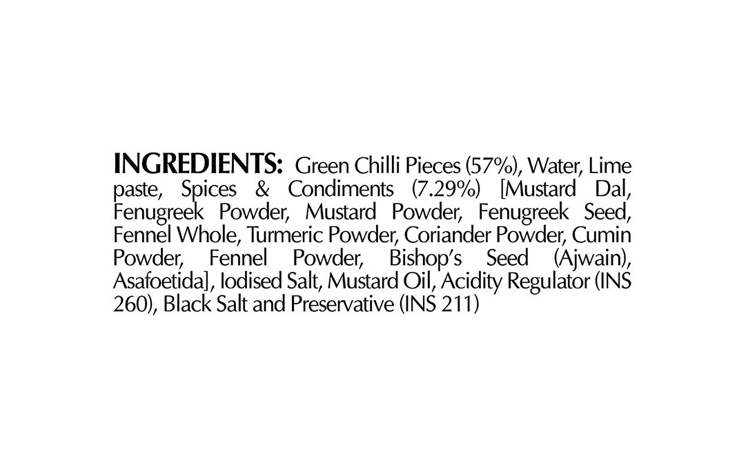 Dabur Teekhi Green Chilli Pickle   Glass Jar  400 grams